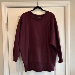 Aerie Women's Maroon Oversized Crewneck Sweater